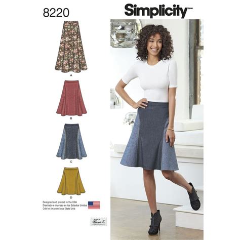 Misses Easy To Sew Flared Skirt Sized 6 14 With Curved Seams Is A