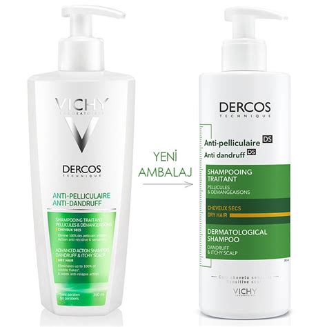 Vichy Dercos Anti Dandruff Şampuan Kuru Saçlar için Kepek Karşıtı 390