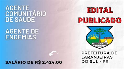 Prefeitura de Laranjeiras do Sul Paraná Agente Comunitário de Saúde