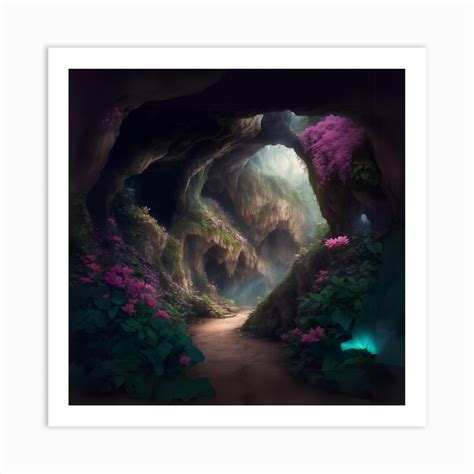 Cave Entrance Art Print by Sanabel - Fy