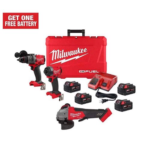 Milwaukee m18 fuel 18 volt lithium ion brushless cordless hammer drill ...