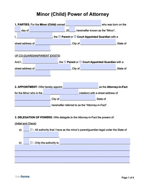 Power Of Attorney Forms Free Printable Web Updated November