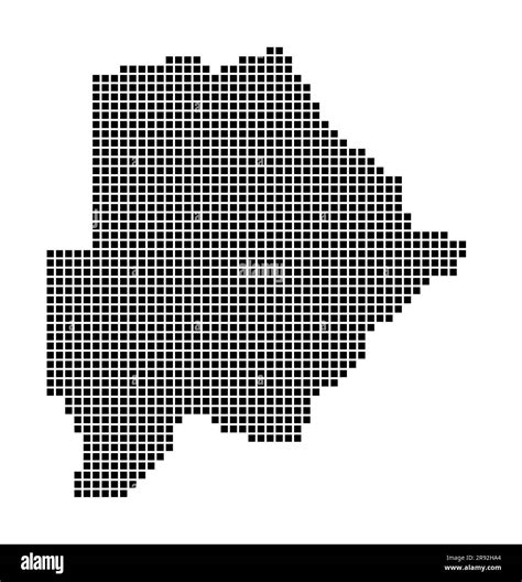 Botswana Map Map Of Botswana In Dotted Style Borders Of The Country