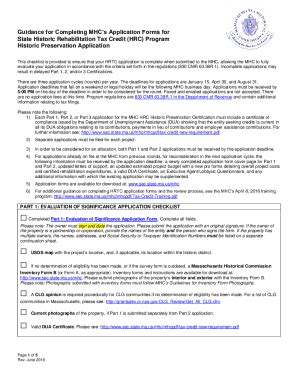 Fillable Online Guidance For Completing Mhcs Application Forms For