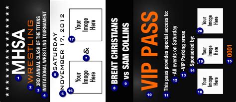 Versus Black Vip Pass Ticket Printing