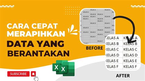 CARA MERAPIHKAN DATA YANG BERANTAKAN DI EXCEL YouTube