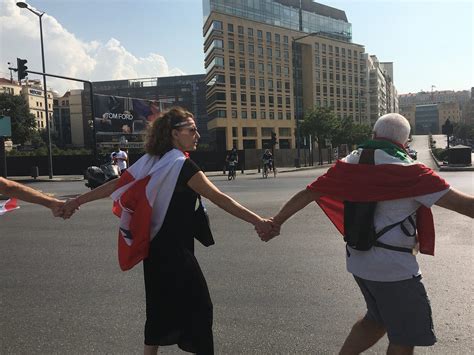 Protestors Form Human Chain Across Lebanon By Izzy Ellis Medium