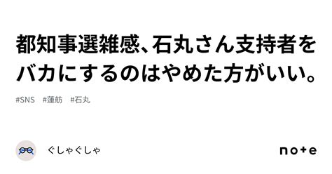 都知事選雑感、石丸さん支持者をバカにするのはやめた方がいい。｜ぐしゃぐしゃ