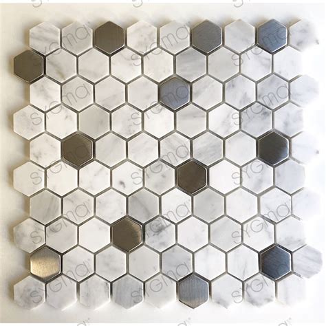 Azulejo Hexagonal Malla Mosaico De M Rmol Suelo Y Pared Modelo Nuno