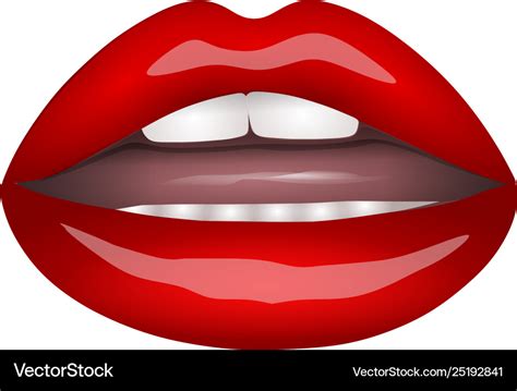 Red Sexy Female Lips Royalty Free Vector Image