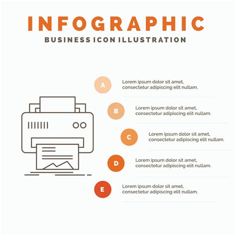 Digital Printer Printing Hardware Paper Infographics Template For