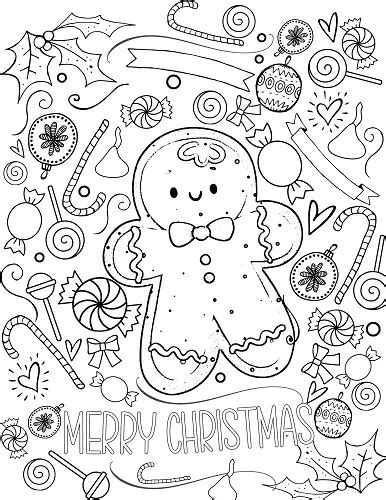 Free Christmas Gingerbread Man Coloring Pages Cenzerely Yours