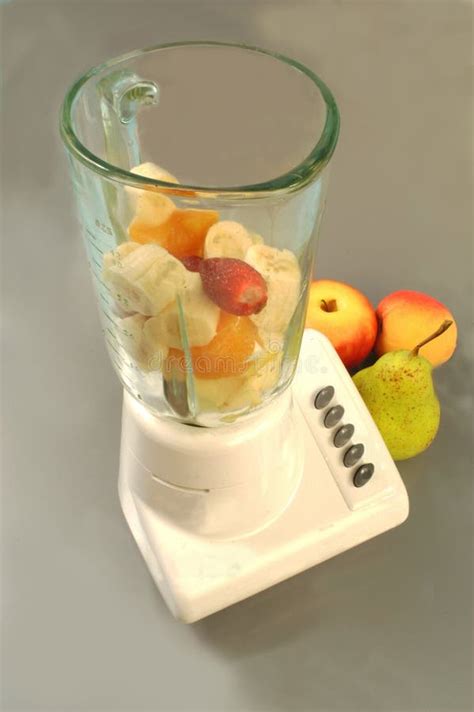 Fresh Fruit and Vegetables Smoothie Blended in Blende Stock Photo ...