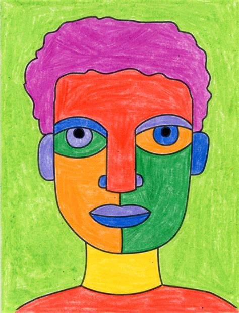 Abstract Self Portrait Drawing for Kids