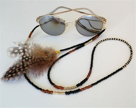 Boho Bead Sunglass Chains Feather Glasses Chain Bead Etsy Sunglass Chain Boho Eyeglasses