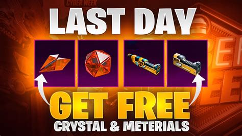 Last Day Get Free Mythic Forge Crystals Materials Cyber Week