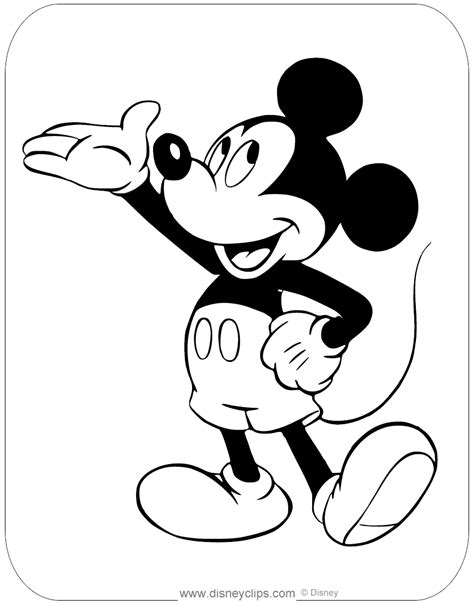 Mickey Mouse Coloring Page Printable