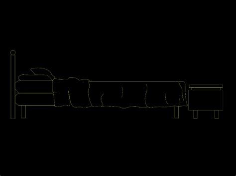 Cama Vista Lateral Em Autocad Baixar Cad Kb Bibliocad