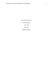 Gerald S Paper Odt Running Head AIR AND WATER POLLUTION PAPER 1 Air