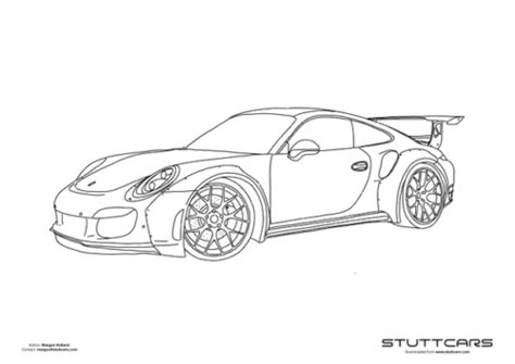 Porsche Coloring Pages Stuttcars