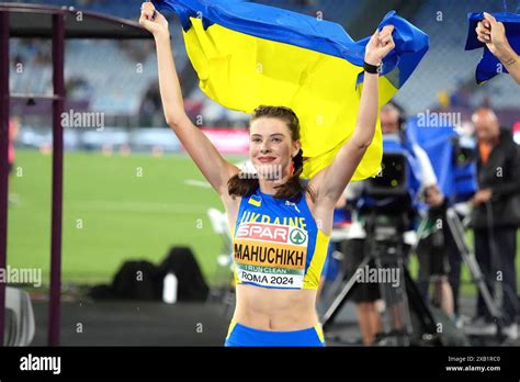 Yaroslava Mahuchikh Ukr Winner Of Highjump Women During The European