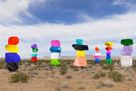 Ugo Rondinones Magic Mountains Bring Color To The Nevada Desert