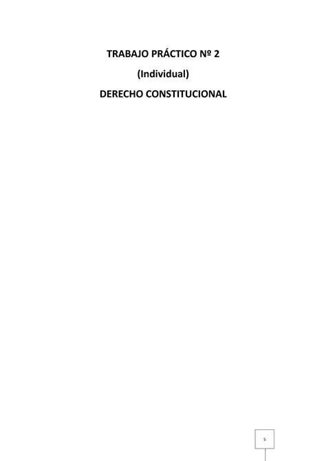 Tp Derecho Constitucional Trabajo Pr Ctico N Individual