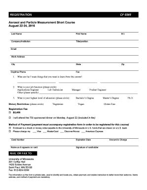 Fillable Online Cce Umn Aerosol Registration Form Docx Cce Umn Fax