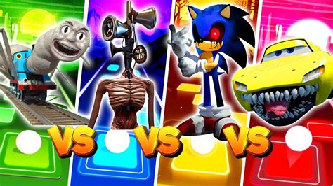 Cursed Thomas Vs Siren Head Vs Sonic The Hedgehog Exe Vs Mcqueen Exe