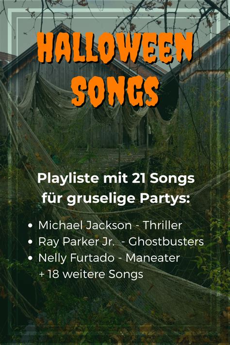 Halloween Songs Playliste mit 21 Songs für Party als DJ Playliste