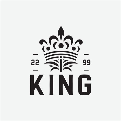 King crown logo illustration, black and white logo. 45789625 Vector Art at Vecteezy