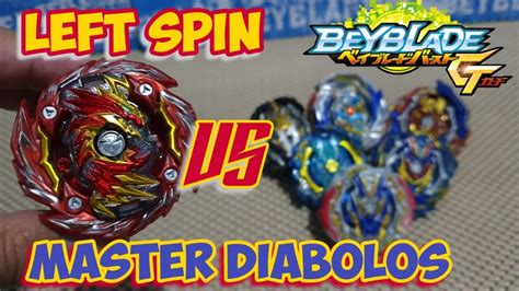 Left Spin Mode Master Diabolos Beyblade Burst Gt Battle Youtube