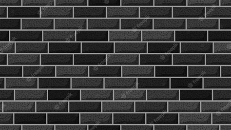 Premium Vector | Seamless black brick wall