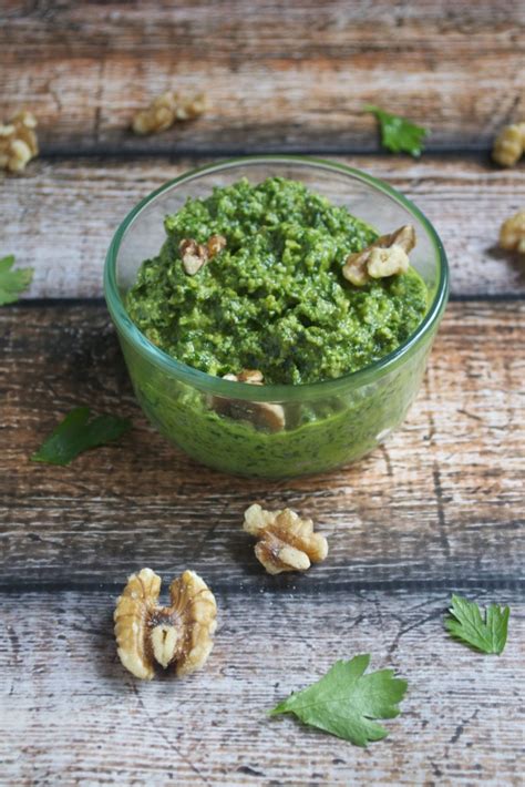 Vegan Parsley Walnut Pesto A Dash Of Megnut