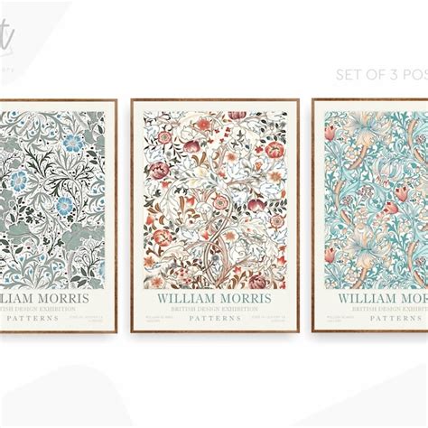 William Morris Poster Set Etsy