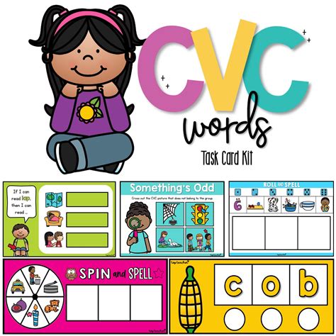 Cvc Task Cards Package Top Teacher