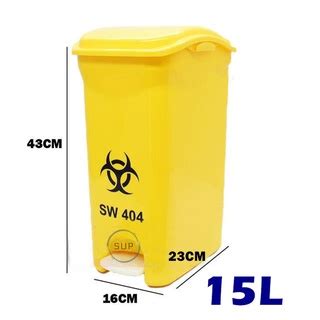 12L 15L 30L Clinical Waste Bin Biohazard Step On Bin Klinik