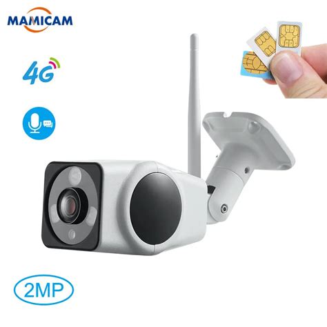 Цилиндрическая ip камера Full HD 1080P Беспроводная GSM 3G 4G SIM карта ...
