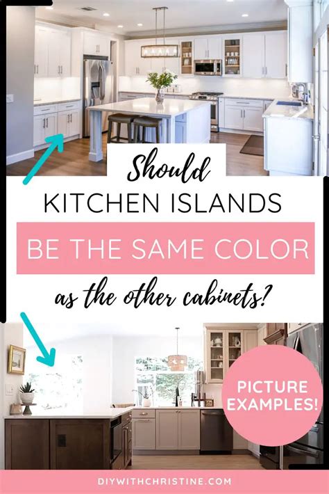 Should The Kitchen Island Be The Same Color As The Cabinets Pros