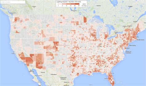 Lightning Map By Usgs Shows Where You Re Most Likely To Get Struck