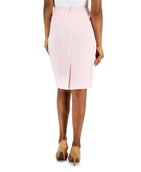 Kasper Womens Stretch Crepe Back Vent Skimmer Pencil Skirt Macys