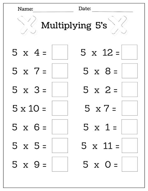 Printable Multiplication Worksheets Fill In The Blanks Single Digit