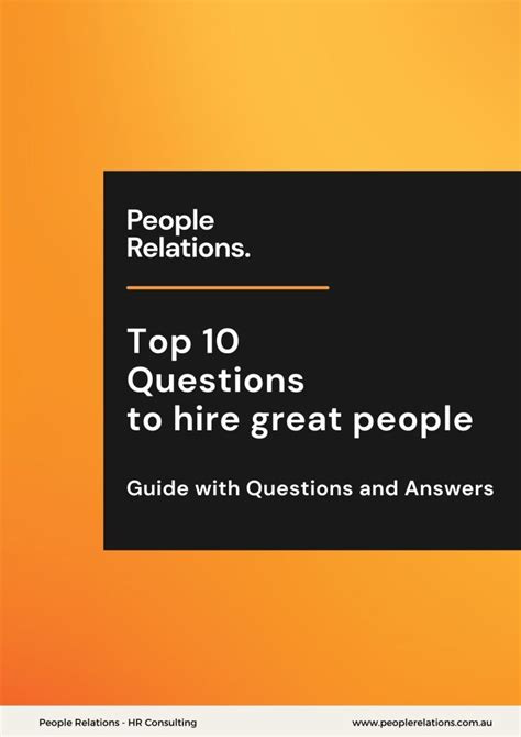 Top Interview Questions People Relations