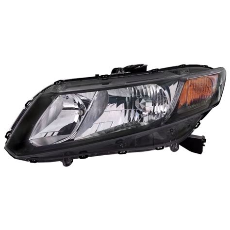 Headlight Left Driver CAPA Certified Fits 2013 2015 Honda Civic Sedan