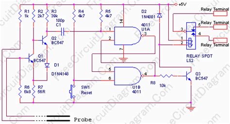 Simple Humidity Sensor Electronic Circuit Diagram