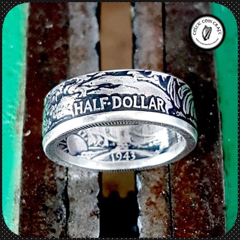 Walking Liberty Silver Half Dollar Coin Ring