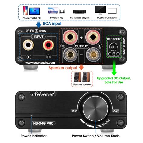 Nobsound Ns G Pro Mini Channel Tpa Digital Power Amplifier