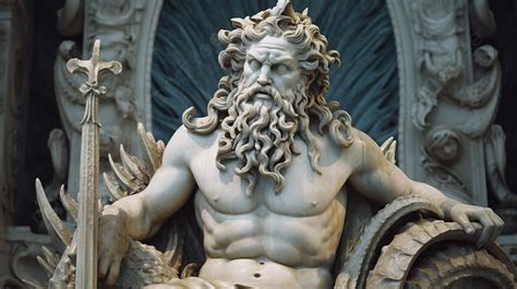 The Statue Of The Hero Neptune Background Picture Of Poseidon God Of