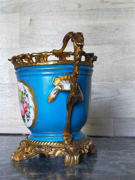 Proantic Coupe En Porcelaine Et Bronze Dor S Vres