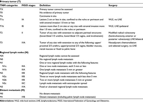 Staging Vulvar Cancer Tnm And International Federation Of Gynecology